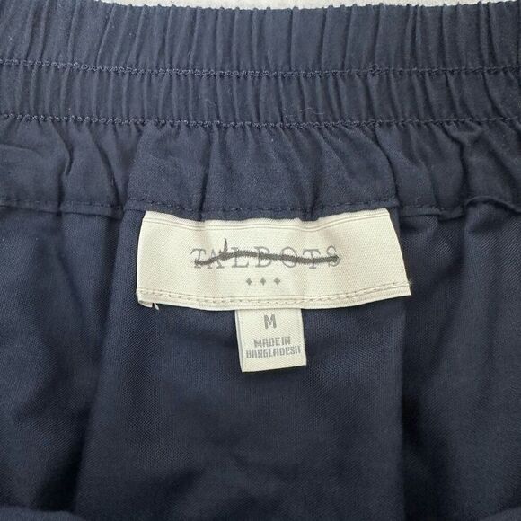 TALBOTS embroidered cotton pull-on Skirt Navy size Medium - Picture 3 of 4